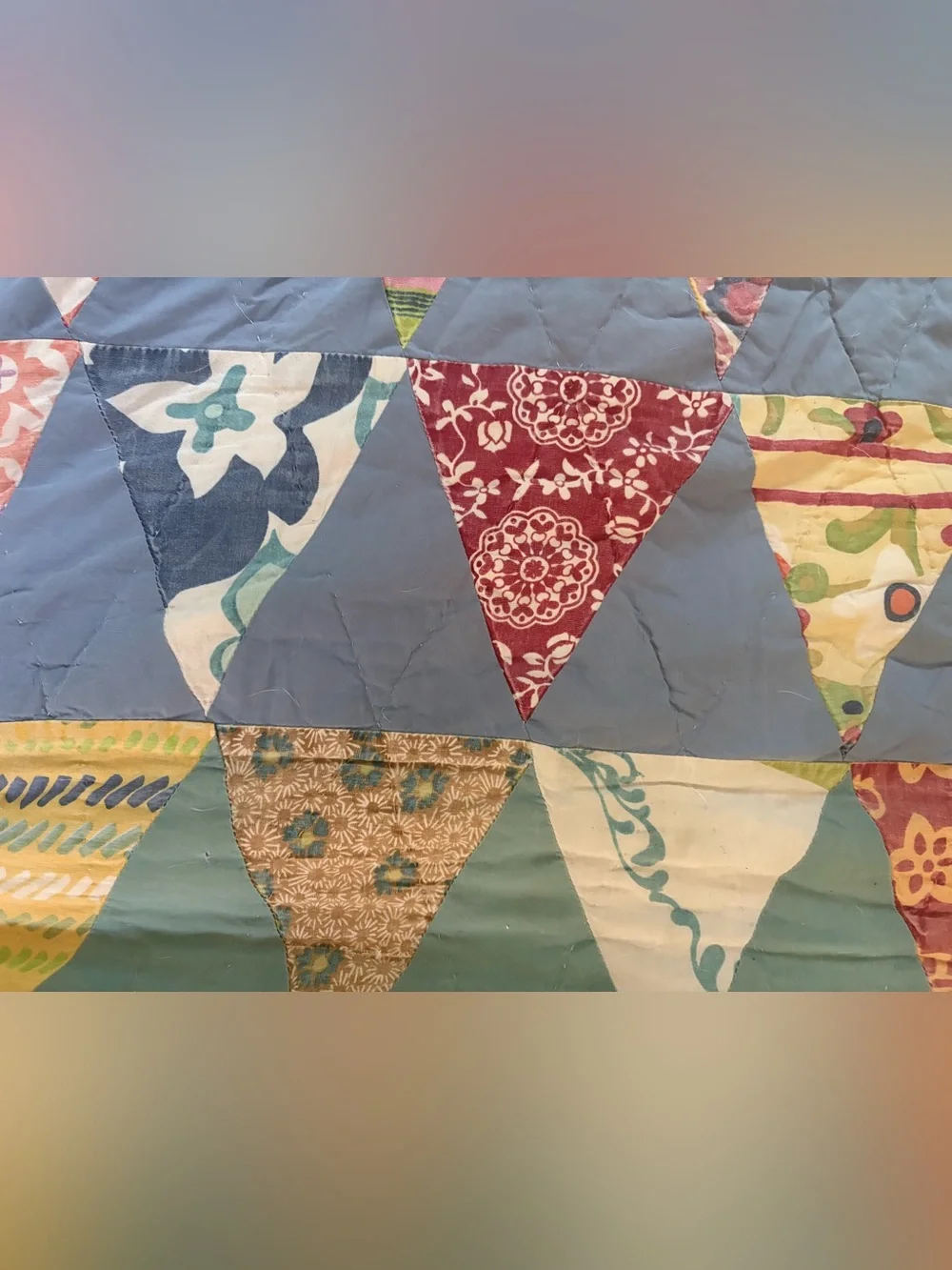 A.P.C. / SEMIOLOGIE rare vintage quilt Colour Triangles